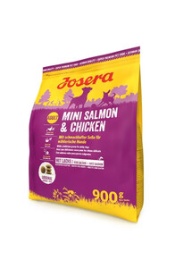 JOSERA Mini Salmon&Chicken ze smakowitym sosem dla małych psów 900g