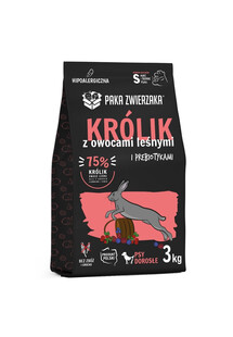 PAKA ZWIERZAKA Seventh Heaven Królik z owocami leśnymi 3 kg hipoalergiczna sucha karma dla psów S