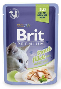 BRIT Premium Trout fillets in jelly 24x85 g mokra karma z pstrągiem dla kotów
