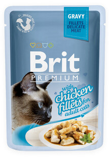 BRIT Premium Chicken fillets in gravy for cats 24x85 g mokra karma z kurczakiem dla kotów