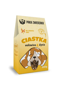 Paka Zwierzaka CIASTKA Wołowina z dynią  200g - przysmak dla psów