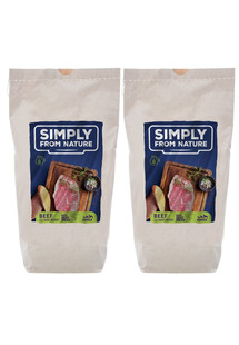 SIMPLY FROM NATURE Wypiekana w piecu karma z wołowiną 2x1,2 kg