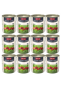 Animonda Grancarno Fleisch Pur Adult Rind + Herz 12x800 g - mokra karma dla psów dorosłych wołowina z sercami