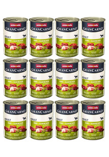 Animonda Grancarno Original Rind + Krautern 12x800 g - mokra karma dla psów z królikiem i ziołami