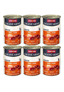 Animonda Grancarno Junior Rind + Huhn 6x800 g - mokra karma dla szczeniąt wołowina z kurczakiem