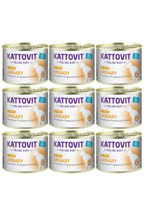Kattovit Urinary Kurczak Dieta Dla Kotów,12x185g - mokra karma dla kotów z chorobami układu moczowego