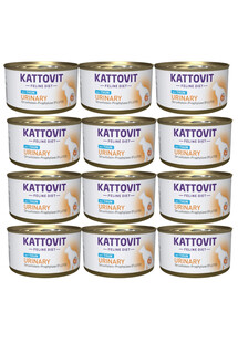 KATTOVIT Feline Diet Urinary Tuna 12 x 85 g dla kotów z chorobami dolnych dróg moczowych Tuńczyk