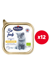 Butcher's Bio Foods Cat z kurczakiem pasztet 12x85g