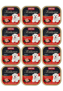 Animonda Vom Feinsten mit Geflugel + Kalb 12x150 g - mokra karma dla psów z wołowiną i sercami indyczymi