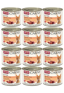 ANIMONDA Carny Kitten Veal Chicken and Turkey karma mokra dla kociąt z cielęciną, kurczakiem i indykiem 12x200 g