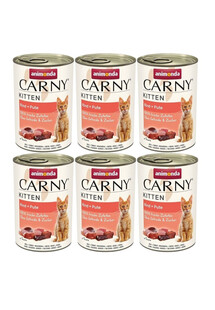 ANIMONDA Carny Kitten Beef amd Turkey mokra karma dla kociąt z wołowiną i indykiem 6x400 g