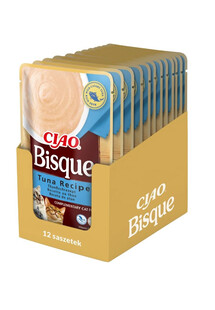 INABA CIAO Bisque Tuna Recipe 12x40g Zupa krem Tuńczyk dla kotów