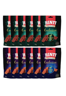 RINTI Singlefleisch Exclusive Snack 12x50 g Mix przysmaków dla psów Konina i Dziczyzna