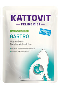 KATTOVIT Feline Diet Gastro Indyk z ryżem 85 g