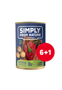 SIMPLY FROM NATURE Mokra karma dla psa Konina z ziemniakami 6 x 400 g + 1 GRATIS