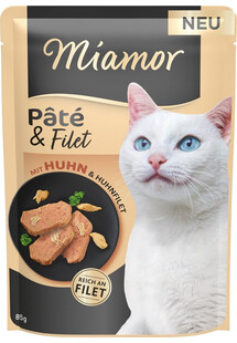 MIAMOR Pate & Filet Chicken 85 g mokra karma dla kotów z kurczakiem