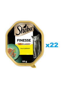 SHEBA Finesse tacka 22x85 g w pasztecie z kurczakiem