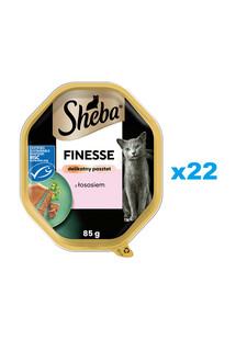 SHEBA Finesse tacka 22x85 g w pasztecie z łososiem