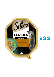 SHEBA Classics tacka 22x85 g w terynie z dziczyzną