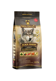 WOLFSBLUT Black Marsh Adult Mięso bawoła wodnego i słodki ziemniaki 12,5 kg sucha karma sucha dla psów