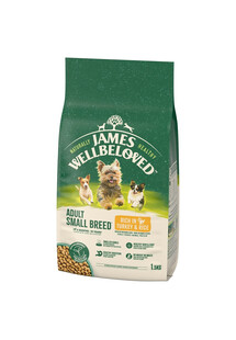 JAMES WELLBELOVED Dog Adult Small Indyka i ryż sucha karma dla dorosłych psów małych ras 1,5 kg