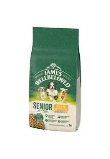 JAMES WELLBELOVED Dog Senior Indyk i ryż sucha karma dla starszych psów 2 kg