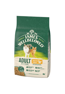 JAMES WELLBELOVED Cat Adult Indyk sucha karma dla dorosłych kotów 4 kg