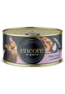 ENCORE Cat in Broth filet z tuńczyka z krewetkami 16x70g uzupełniająca karma w bulionie dla kota
