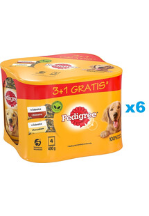 PEDIGREE Adult 24x400 g mokra pełnoporcjowa karma dla dorosłych psów w galaretce z kurczakiem i wołowiną