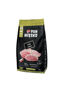 PAN MIĘSKO Indyk z gęsią chrupki S 1,6 kg hipoalergiczna sucha dla kotów