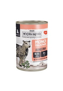 WIEJSKA ZAGRODA Jagnięcina dla szczeniąt 400 g monobiałkowa mokra karma