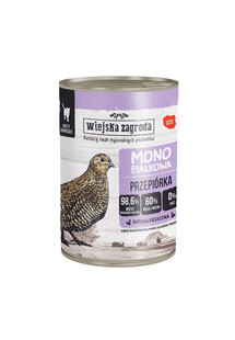 WIEJSKA ZAGRODA Przepiórka 400 g monobiałkowa mokra karma dla kotów