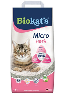 BIOKAT'S Micro Fresh żwirek dla kota drobny bentonitowy 3x6 l