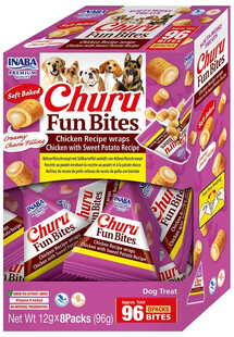Dog Churu Fun Bites Chicken with Sweet Potato 8x12g wrapy z kurczakiem i słodkimi ziemniakami dla psa