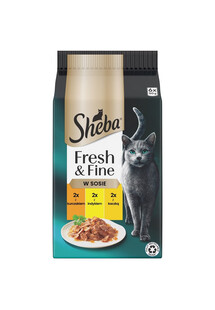 Fresh & Fine saszetki 6x50 g mokra karma dla kotów w sosie z kurczakiem, z indykiem, z kaczką