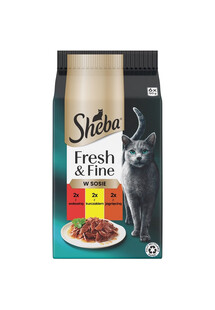 Fresh & Fine saszetki 6x50 g mokra karma dla kotów w sosie z wołowiną, z kurczakiem, z jagnięciną