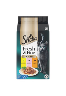 Fresh & Fine saszetki 6x50 g mokra karma dla kotów w sosie z kurczakiem, z łososiem, z indykiem