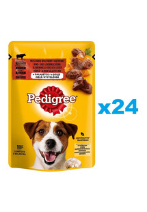 PEDIGREE z Wołowiną w Galaretce 24x100 g - mokra karma dla psów