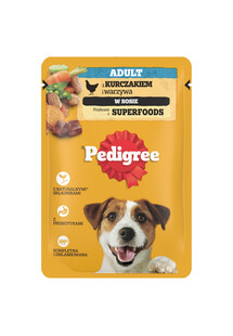 PEDIGREE Adult saszetka 100 g mokra karma pełnoporcjowa dla dorosłych psów, z kurczakiem i warzywami, w sosie