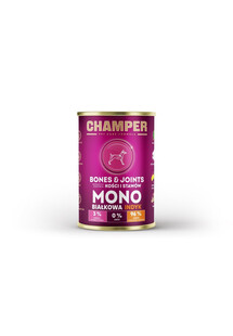 CHAMPER Bones Joints Turkey 400 g karma monobiałkowa z indykiem dla psa