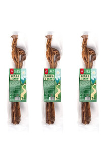MACED 100% Natura Skóra z sarny długa 45 cm - naturalny gryzak dla psa 3 szt.