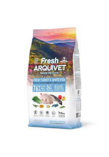 ARQUIVET Fresh Senior Light Indyk i biała ryba 10 kg półwilgotna karma dla seniorów wszystkich ras