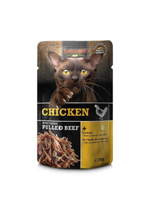 LEONARDO Chicken with extra Pulled Beef 70 g mokra karma dla kotów z kurczakiem i szarpaną wołowiną