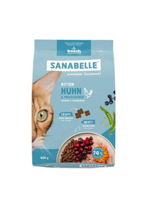 SANABELLE Kitten Kurczak Wsparcie dla rosnących kociąt oraz kotek ciężarnych i karmiących 400 g