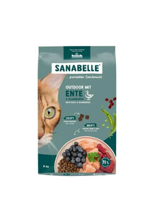 SANABELLE Outdoor z kaczką dla dorosłych kotów wychodzących 8 kg