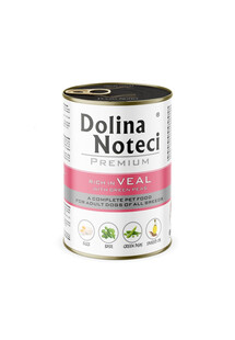 DOLINA NOTECI Premium Rich in Veal dla dorosłych psów z cielęciną i zielonym groszkiem 400 g