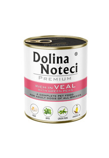 DOLINA NOTECI Premium Rich in Veal dla dorosłych psów z cielęciną i zielonym groszkiem 800 g