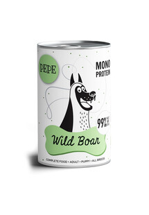 PAKA ZWIERZAKA PEPE Wild Boar 800 g monoproteinowa karma z dziczyzną