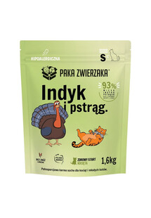 PAKA ZWIERZAKA Indyk z pstrągiem S 1,6 kg sucha karma dla kociąt