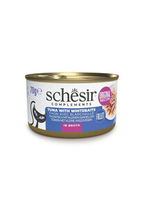 SCHESIR Complements Tuna with whitebaits in broth 70 g mokra karma w bulionie z tuńczykiem i szprotkami